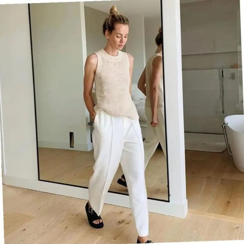 Regata Feminina De Crochê Isadora - CoradonRegata Feminina De Crochê Isadora - Coradon