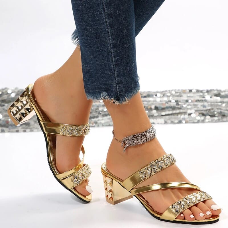 Sandália Salto Baixo Bloco Andreia - Coradon