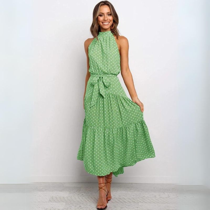 Vestido Midi Amarração Sophie Verde - Coradon