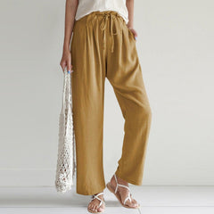 Calça Feminina Casual De Linho Chloe - Coradon