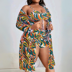 Conjunto Biquíni Saída De Praia Plus Size Marta