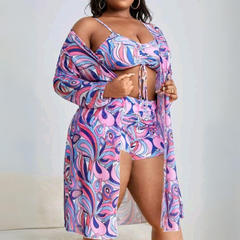 Conjunto Biquíni Saída De Praia Plus Size Marta
