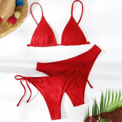 Conjunto Biquíni Cortininha Duas Calcinhas Areia