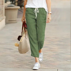 Calça Feminina De Algodão Manu Verde - Coradon