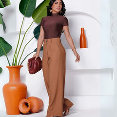 Calça Feminina Pantalona Social Alfaiataria Cloe