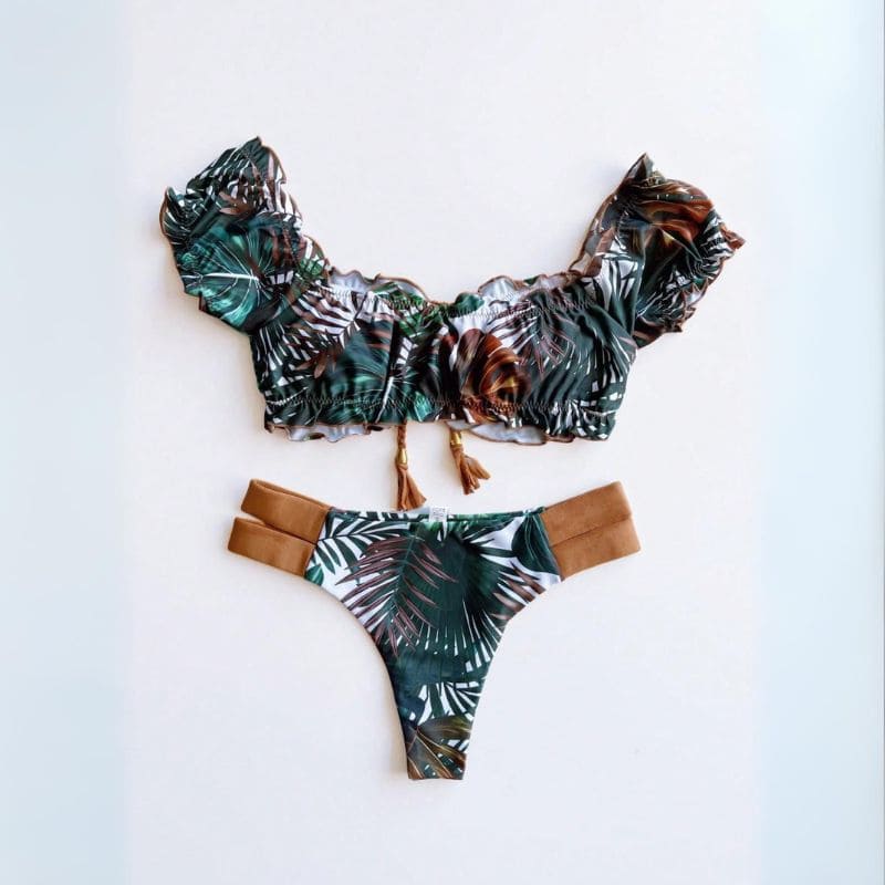 Biquíni Cropped Folhagens Carol