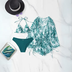 Biquíni Cortininha Com Saída De Praia