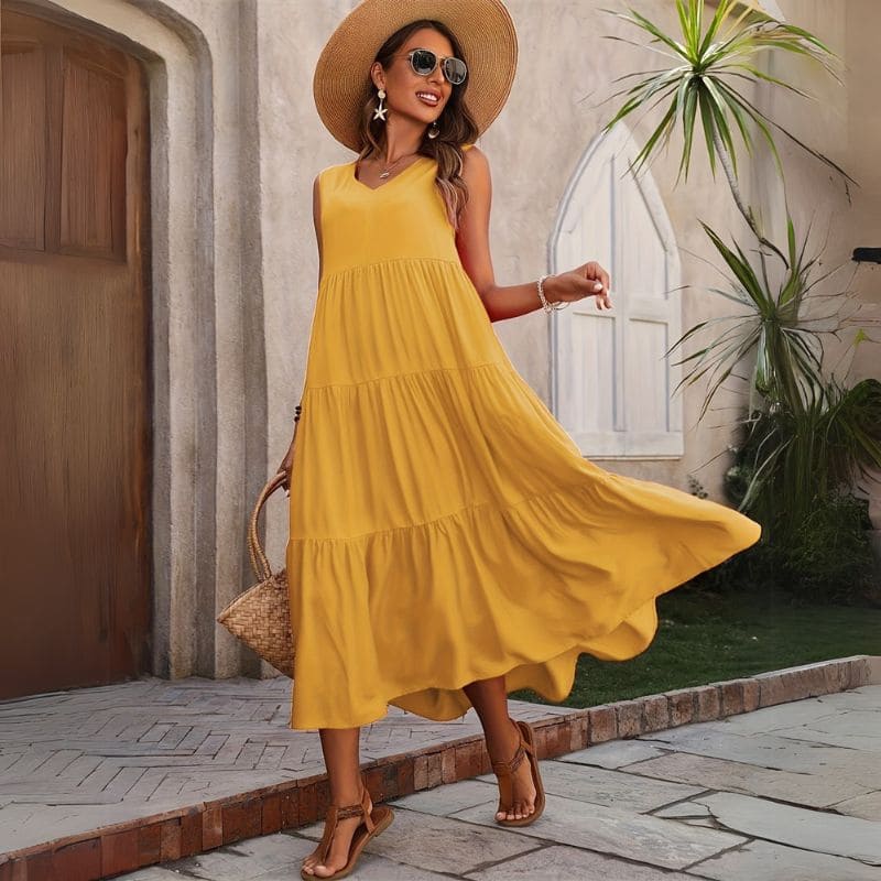 Vestido Longo Liso Cida