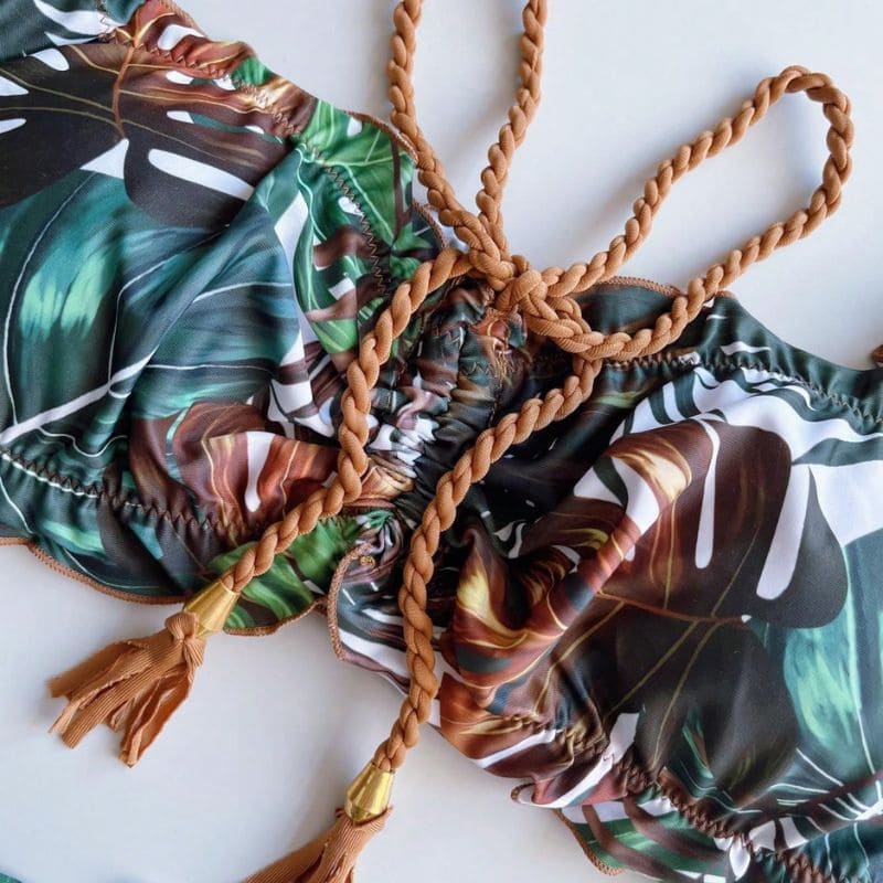 Biquíni Cropped Folhagens Carol