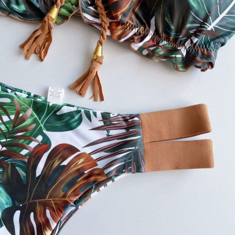 Biquíni Cropped Folhagens Carol