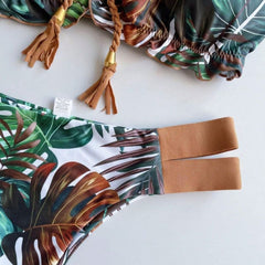 Biquíni Cropped Folhagens Carol