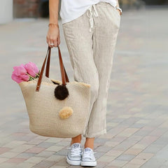 Calça Feminina De Algodão Manu FLASH