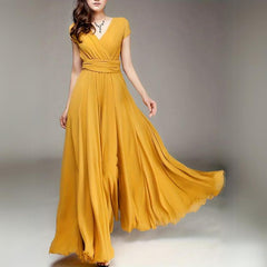 Vestido Longo De Festa Decote Em V Adalia FLASH