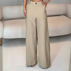 Calça Feminina Pantalona Social Alfaiataria Cloe