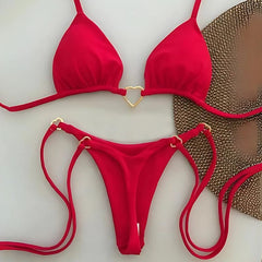 Biquíni Fio Dental Cortininha Heart