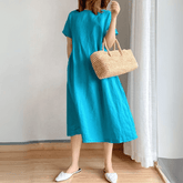 Vestido Midi De linho Jane - Coradon