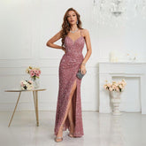 Vestido Longo Festa Paetê Rafaela