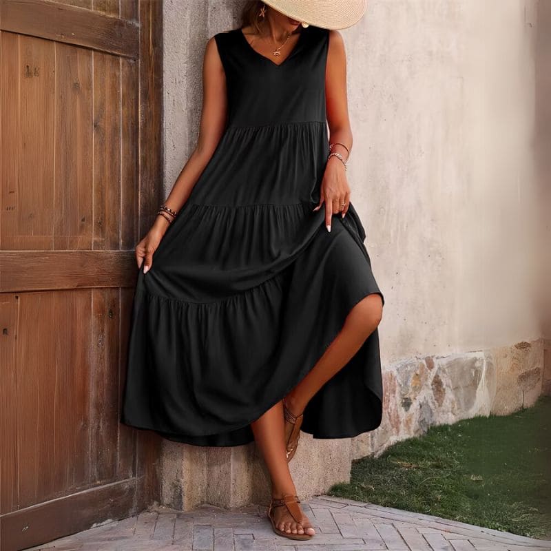 Vestido Longo Liso Cida