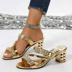 Sandália Salto Baixo Bloco Andreia - Coradon