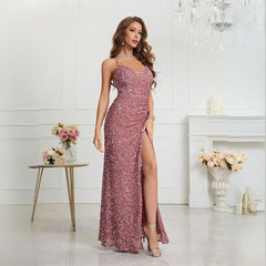 Vestido Longo Festa Paetê Rafaela