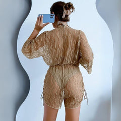 Biquíni Cortininha Com Saída De Praia