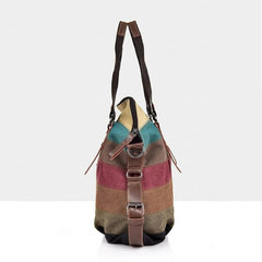 Bolsa Grande Feminina De Lona Rainbow