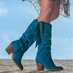 Bota-Texana-Feminina-Country-Castela-Modelo-Azul