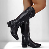 Bota-Texana-Feminina-Country-Preta-Boiadeira