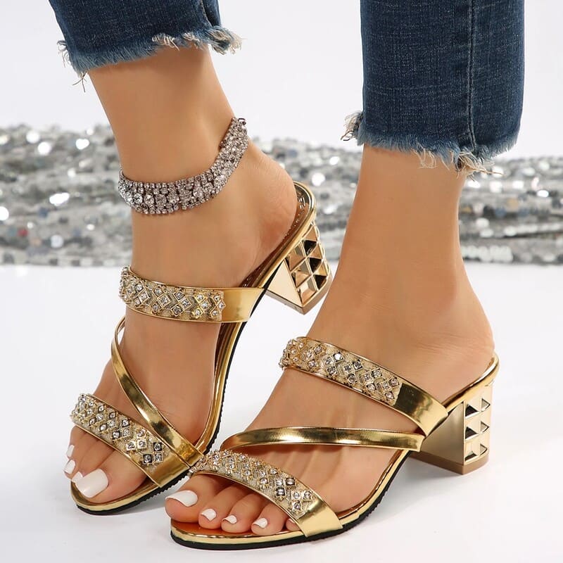 Sandália Salto Baixo Bloco Andreia - Coradon