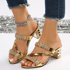 Sandália Salto Baixo Bloco Andreia - Coradon