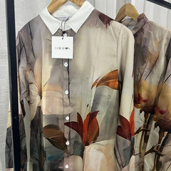 Camisa Manga Longa Social Feminina Magdalena FLASH