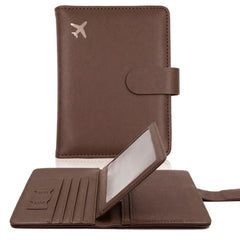 Carteira Porta Passaporte Couro