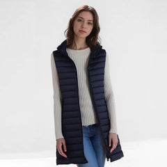 Colete Feminino Alongado Puffer Fashion