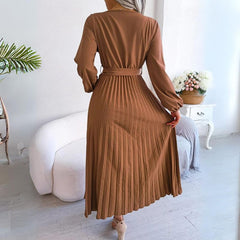 Vestido Longo Elegante Plissado Tamylis FLASH