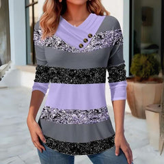 Blusa Feminina Manga Longa Gola V Anne