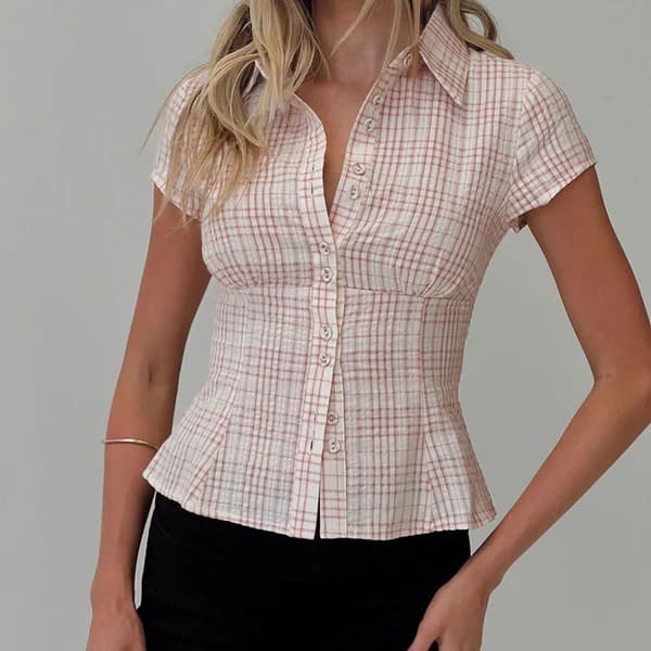 Camisa Feminina Social Xadrez Cyrus