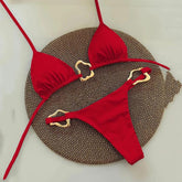 Biquíni Cortininha Com Detalhes Dourados Joyce