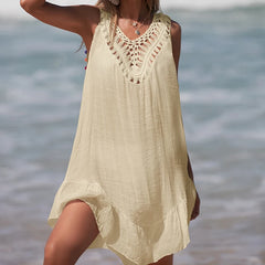 Saída de Praia Curta de Crochê Fresh