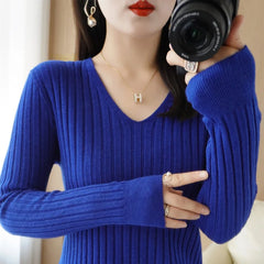 Blusa Feminina Manga Comprida Canelada Helena - Coradon