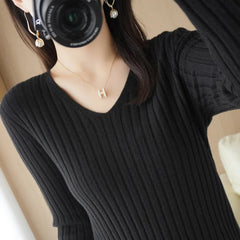 Blusa Feminina Manga Comprida Canelada Helena - Coradon