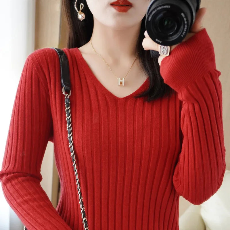 Blusa Feminina Manga Comprida Canelada Helena - Coradon