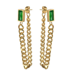 Brinco Pendente Elos Banhado em Ouro 18K - Coradon