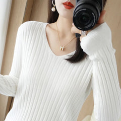 Blusa Feminina Manga Comprida Canelada Helena - Coradon