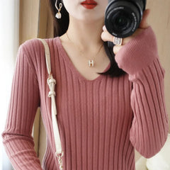 Blusa Feminina Manga Comprida Canelada Helena - Coradon