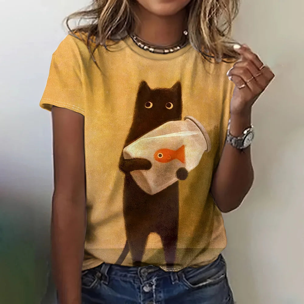 Blusa Feminina Manga Curta La Femme