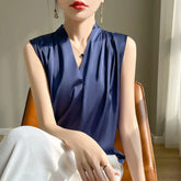 Regata Feminina Seda Gola V Angel