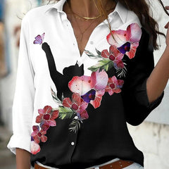 Camisa Feminina Manga Longa Kitty FLASH