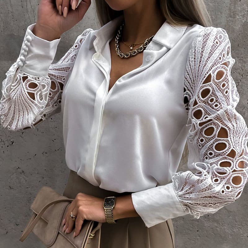 Camisa store feminina elegante