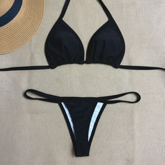 Biquíni Cortininha Fio Dental Marquinha Strap