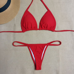 Biquíni Cortininha Fio Dental Marquinha Strap